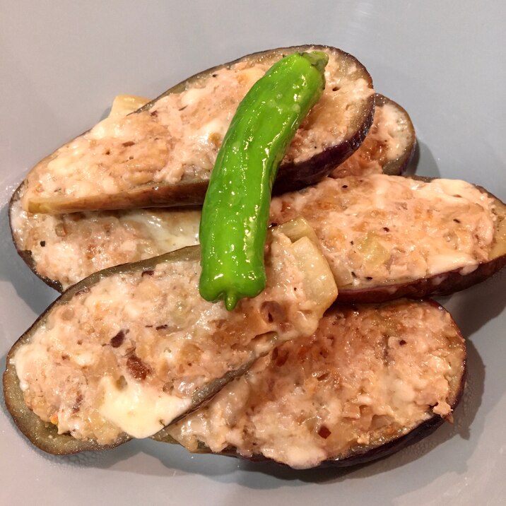 ヘルシー 鶏ムネひき肉を使ったナスの肉づめ レシピ 作り方 By Sun115117 楽天レシピ